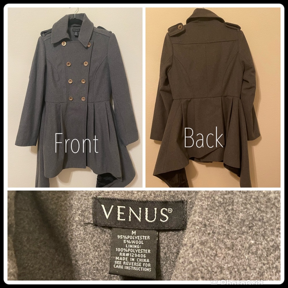 Charcoal Grey pea coat. Medium in weight. Great condition.
